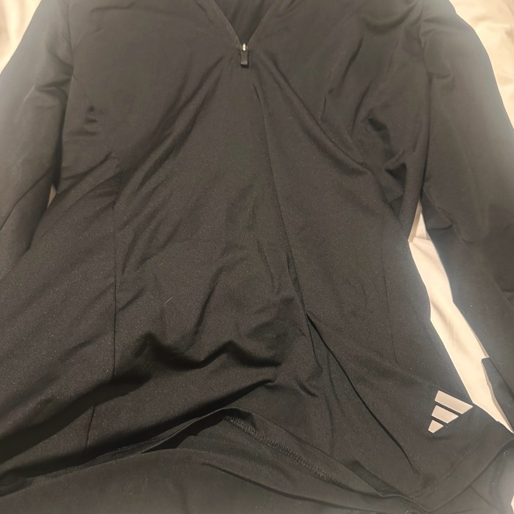 adidas Black Performance Quarter-Zip Pullover